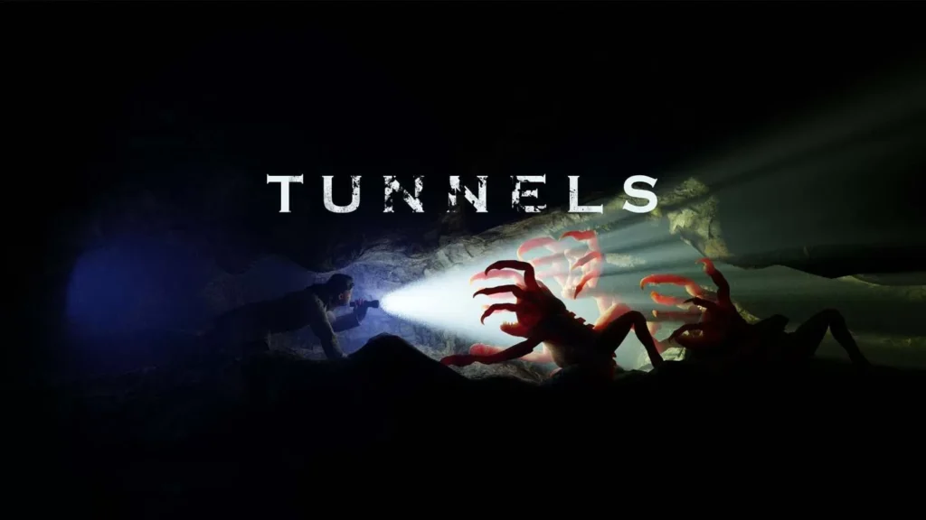Tunnels Key Art. Player versus three monsters