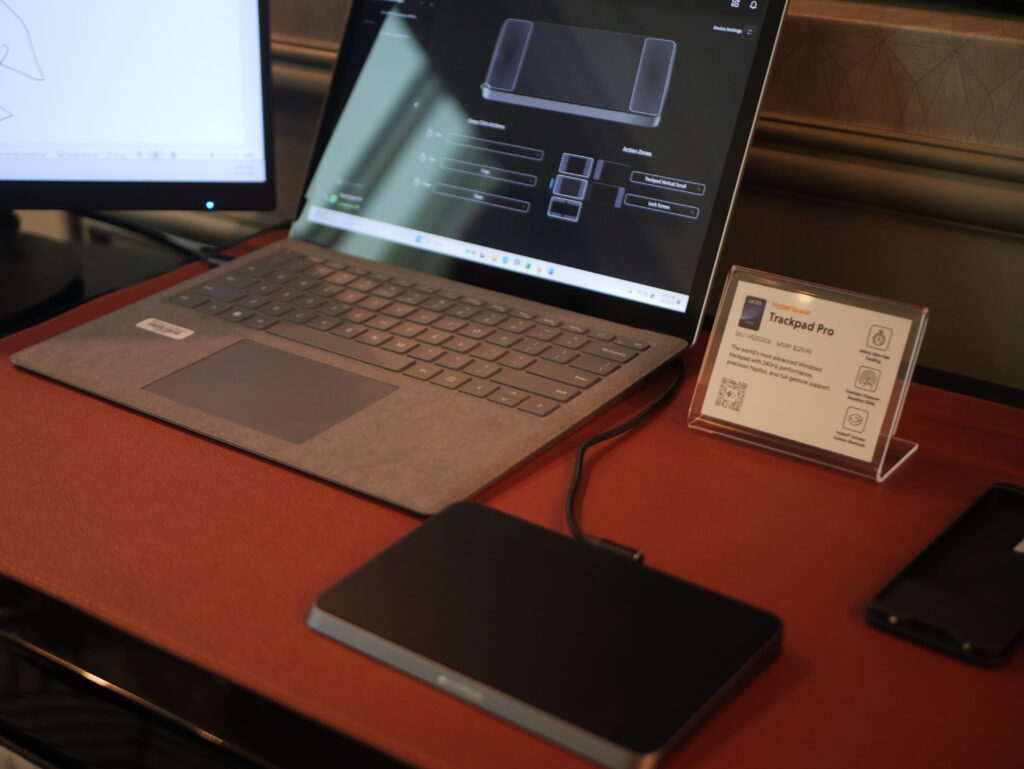 Hyper's HyperSpace Trackpad Pro connected to a windpows pc