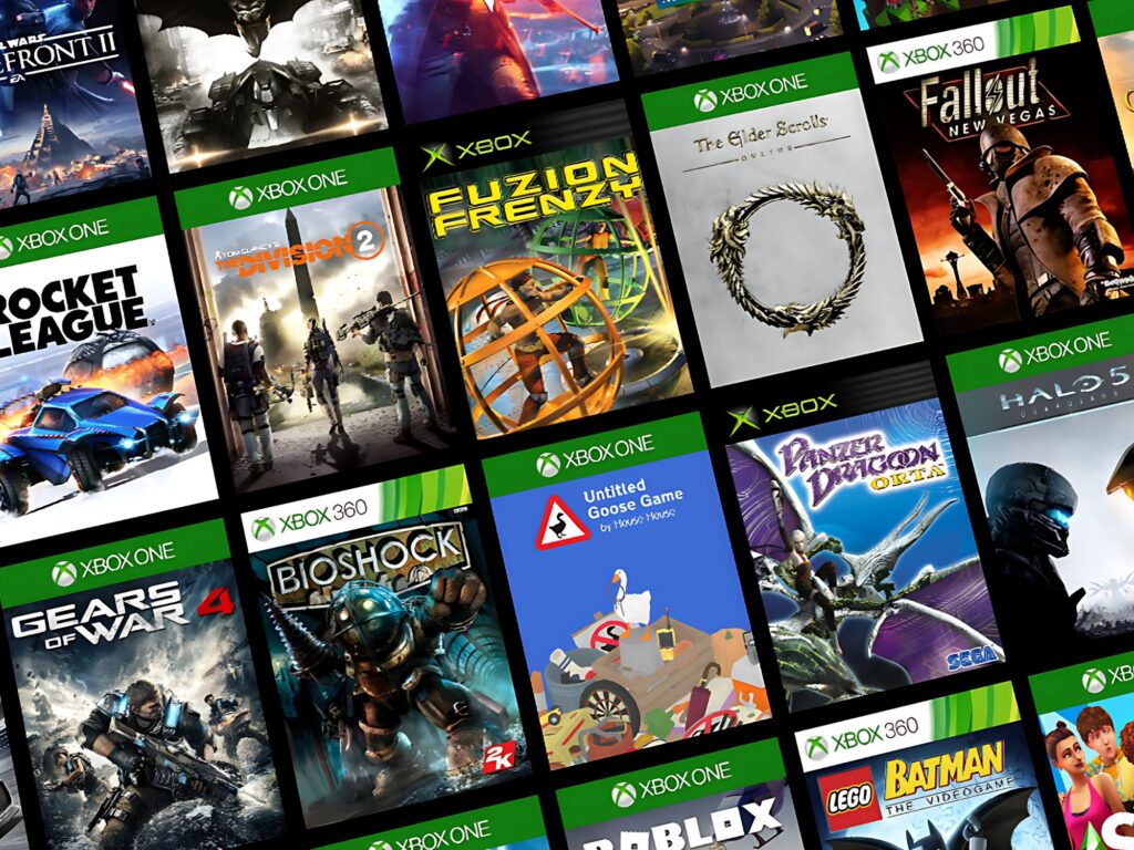 Physical Games - a picture of various xbox games